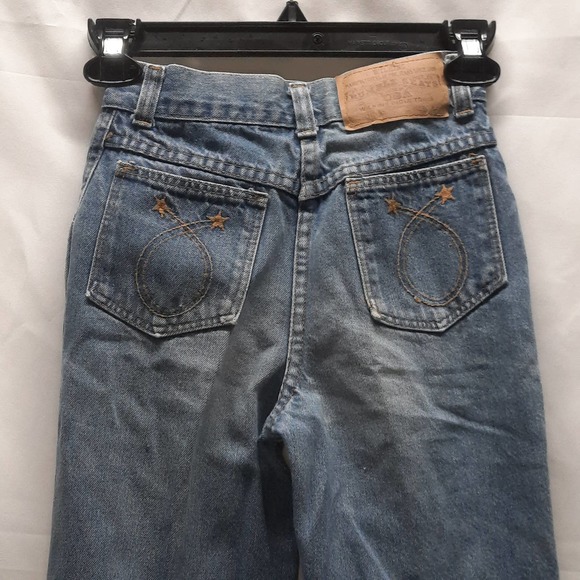 Vtg Wilkins Rumble Seats Light wash Western Rodeo Embroidered Rope & stars Jeans - Picture 3 of 11